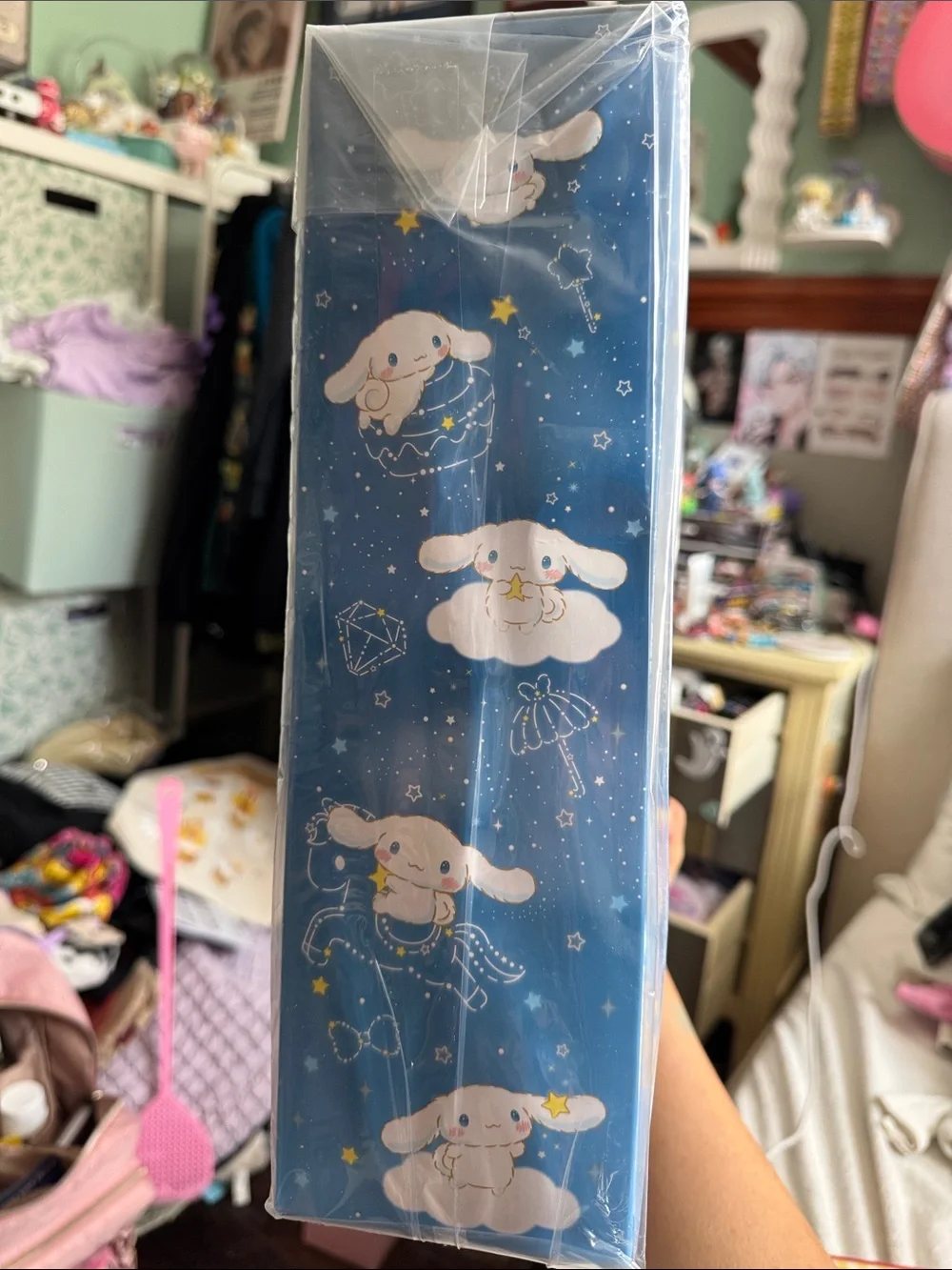 Cinnamoroll Blythe Doll in Teal Hair and Navy Dress